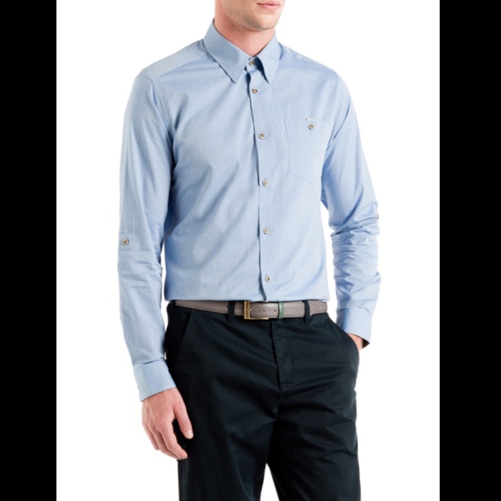 TED BAKER Antonyo Soft Oxford Shirt in Blue 46